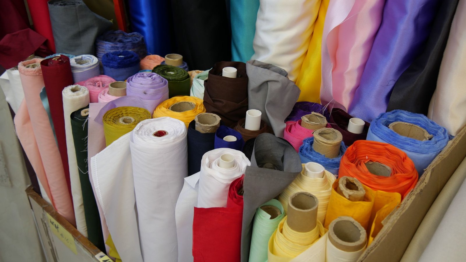 Rolled canvas fabric bolt